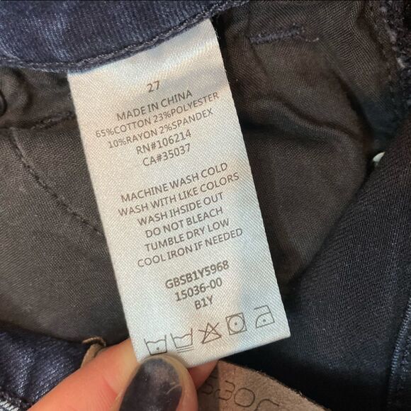 Joe's Skinny Dark Blue Ankle Raw Hem Jeans sz 27 - Picture 5 of 8